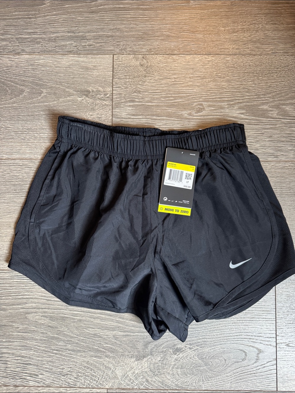 Nike Black Women's Athletic Shorts with Reflective Swoosh